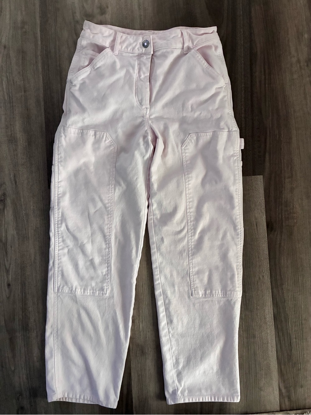 Aritzia Wilfred Free Brennan Pant Light Pink Cotton Utility Cargo Wide Leg